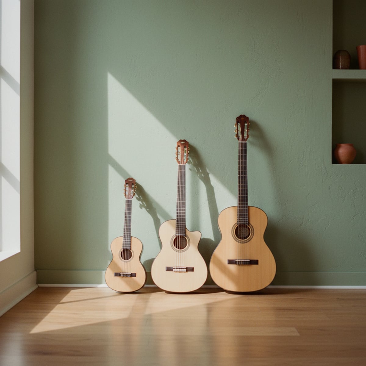 Verschiedene Kindergitarren-Größen im Vergleich